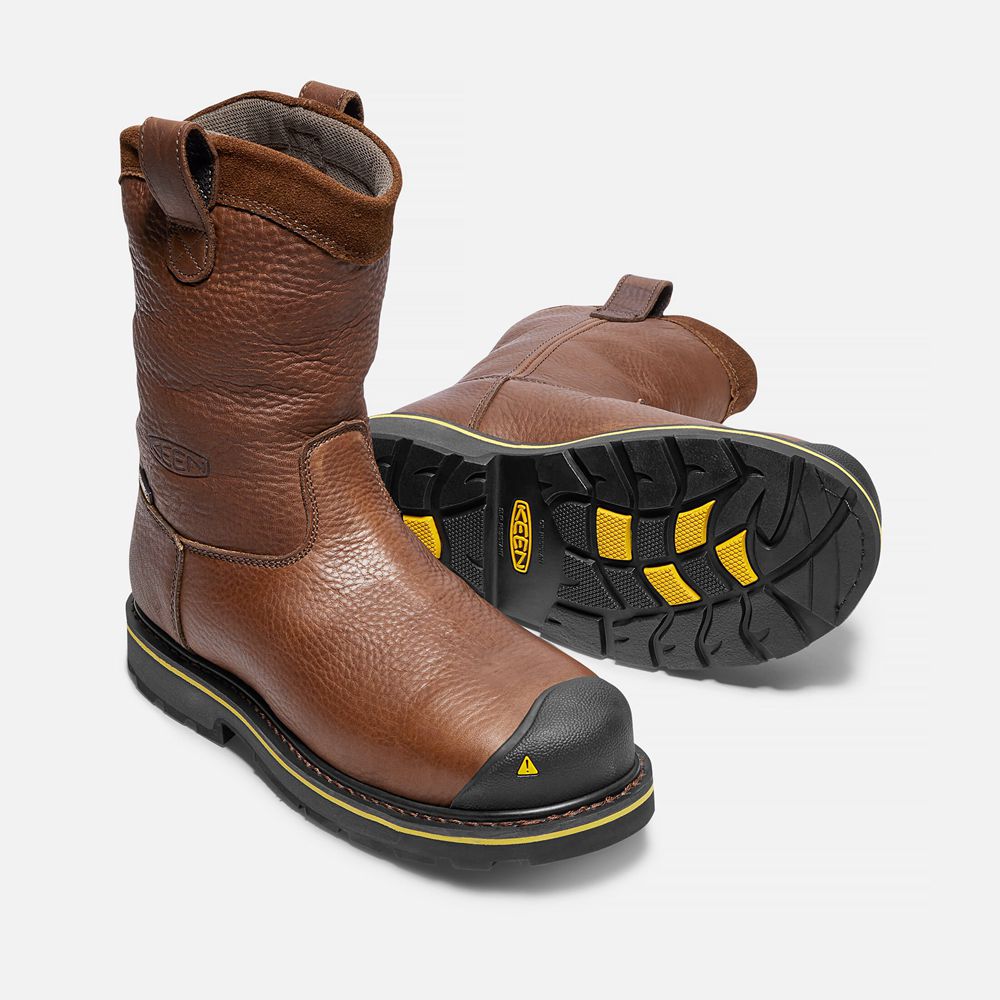 Botas de Trabajo Keen Mexico Marrom - Hombre Dallas Wellington (Steel Toe) - IL8514672